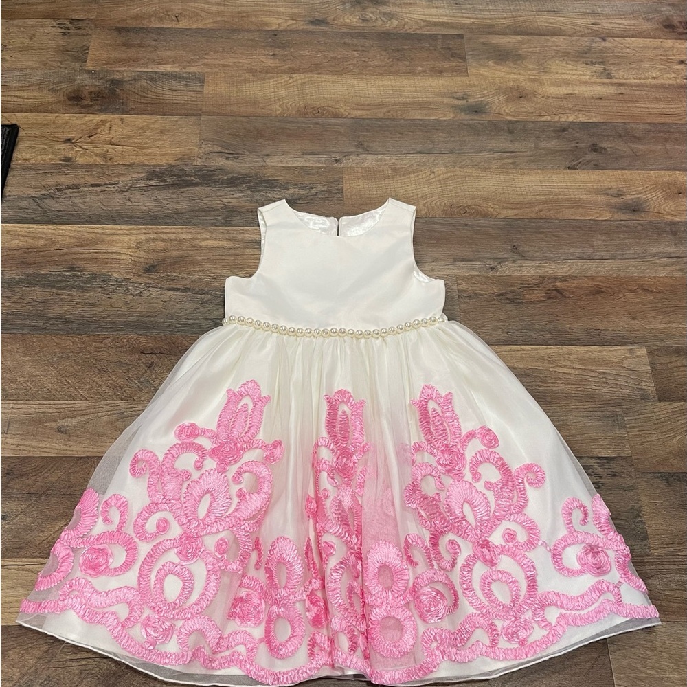 American Princess White and Pink A-Line Sundress for Weddings - Picture 12 of 12